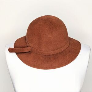 Frank Olive Wool Felt Bucket Hat Rust Brown